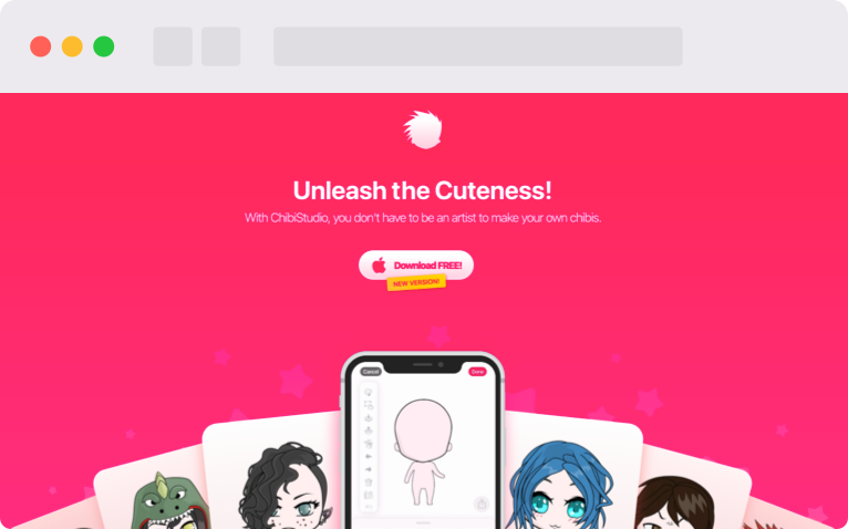 Landing page I developed for Chibistudio 2.0 launch.
